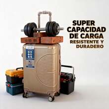 La nueva actualización de la maleta de viajes y negocios se fortalece con hebillas metálicas de gran capacidad de 500 kilogramos de refuerzo de carga, y la tira de tracción de aleación de aluminio es simple y de moda. - Rosa - Ver 5