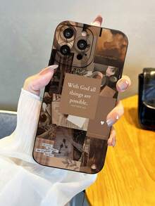 Modne, popularne, spersonalizowane, brązowe, vintage'owe, cytatowe, kolaż, estetyczny wzór artystyczny, luksusowy, wstrząsoodporny, estetyczny, uroczy futerał na telefon, ochrona przed wystającym obiektywem, kompatybilny z 17/17Pro/17Pro Max, 16, 15, 14, 13, 12, 11 Plus/Pro Max i serią, a także kompatybilny z serią Galaxy S/A, prezent na Wielkanoc, dekoracja na Halloween/prezent urodzinowy, dla dziewczyny, chłopaka, przyjaciela lub dla siebie. - Czarne - Zobacz 6