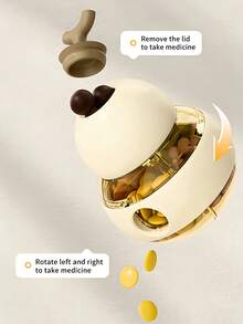 Creative Pill Storage Box, Portable Pill Case Unisex, Gourd Shaped Medication Container, Large Pill Organizer, Daily Vitamin Supplement Holder, Fish Oil, Home Decor, Desktop Accessory, Outdoor Office School Travel Essential - Multicolor - View 4