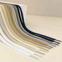120/140cm White Shoelaces, Polyester Single-Layer Flat Shoelaces Suitable For Sneakers, Canvas Shoes, Basketball Shoes, Footwear - Multicolor - View 8