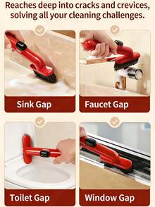 1pc Multi-Functional Crevice Cleaning Brush, Rotatable Brush For Bathroom Grooves And Narrow Gaps - Cleaning Brush - View 4