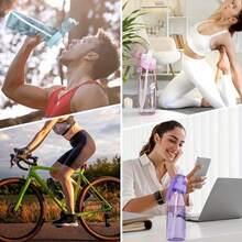 Finally! There's A Scented Water Bottle That Can Make Hydrating Fun, Containing 5 Flavor Capsules! My Scented Water Bottle Has Changed The Way I Hydrate. - Purple Pink + 5 Flavors - View 6