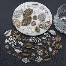 1pack Tree Leaf Charms Pendants, Branch Leaves Charms Metal Alloy Leaf Beads Antique Bronze Dangle Charm For Spring Earring Bracelet Necklace Kaychain Jewelry Making - Multicolor - View 3