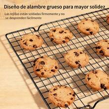 Heavy Duty Metal Baking Cooling Rack, Non-Stick Cooling Tray For Cookies, Breads And Cakes, Easy To Clean Kitchen Accessory - Black - View 8