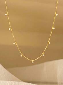 1pc Shiny 925 Sterling Silver Necklace, Suitable For Women's Wedding, Bridal Jewelry, Party Gift, Engagement, Eternal Promise Necklace, Exquisite Jewelry - Style 1 - View 2