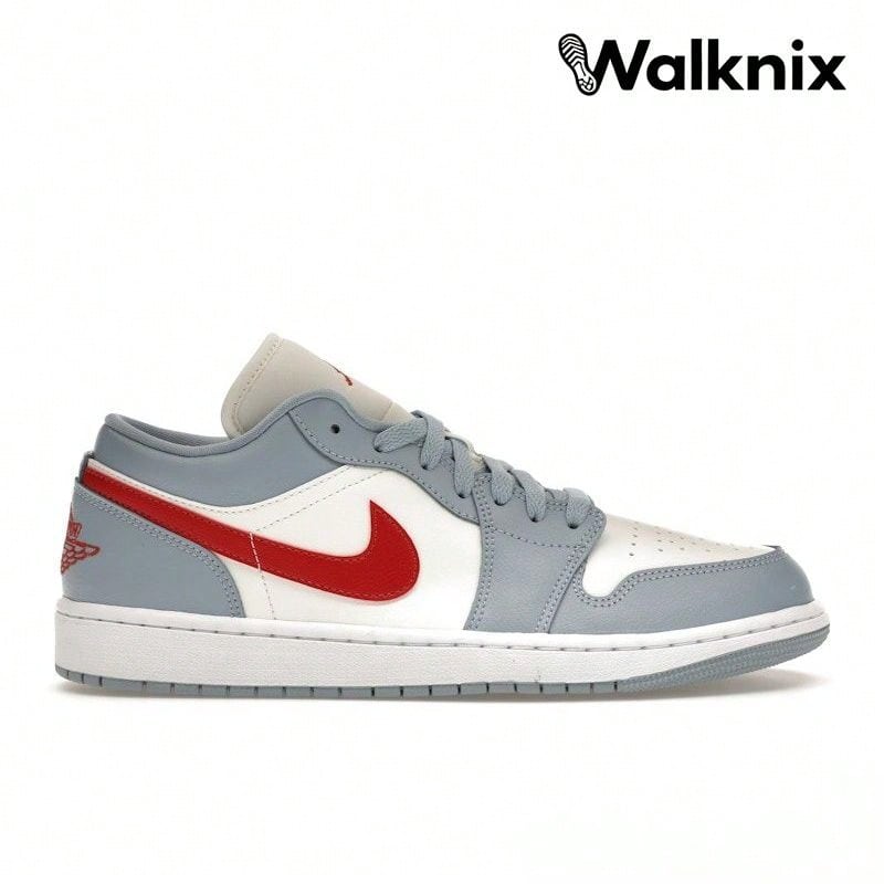Air Jordan 1 Low 'Blue Whisper Dune Red' White Sail Blue-Grey Sneakers Women DC0774-164 - 彩色 - 查看 1