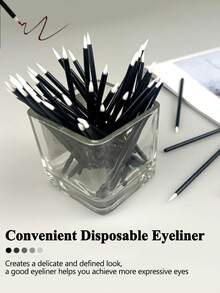 50/20/5PCS One-Time Eyeliner Brush, Fiber Pen, Waterproof Lip Pen, Portable Makeup Brushes, Makeup Tools, Beauty Tools - Easy To Operate And Quick To Master. - Multicolor - View 2