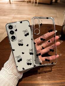 樱桃彩绘透明极简时尚创意防震手机壳，兼容 17/17Pro/17ProMax、16/11/16Pro/16Plus/16ProMax/16E/15ProMax/13/14/12/XS/XR/7G/8P、Galaxy S25/S25Plus/S25 Ultra/A16/A36/A26/A56/A50/A12/A32，国际版，非国内版 - 彩色 - 查看 8