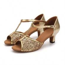 Zapatos de baile latinos zapatos de baile latinos zapatos de baile latinos zapatos de baile de seda interior - Dorado - Ver 3