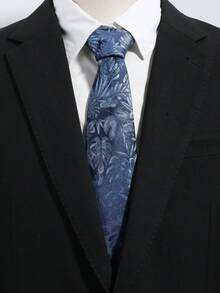 1条男士时尚休闲百搭叶子花朵图案领带，适合日常佩戴、派对和宴会等场合。 - 彩色 - 查看 10