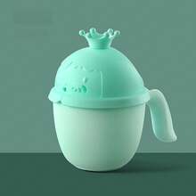 Taza de enjuague de ducha con diseño de corona - Recipiente de baño de plástico con efecto cascada y asa para un enjuague suave del cabello, accesorio de baño sin electricidad - tipo básico - Ver 14