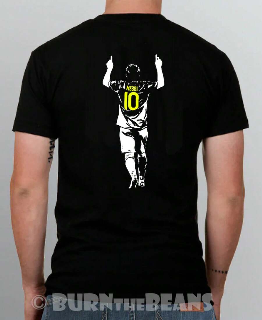 T-Shirt Lionel 10 Argentina Barcelona Soccer S - 5XL + KIDS SIZES! ! - nero - Visualizzare 1