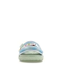 J. Balvin X Nike Jordan Super Play Slide Blue Celestine-Blue White Enamel-Green Sneakers Men DR1330-413 - Multicolor - View 3