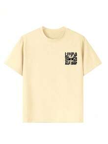 Camiseta con estampado de conejo de gafas de sol divertidas para niño preadolescente, adecuada para uso en vacaciones, uso casual, ropa urbana, top de verano de moda para niños. ¡Regalo ideal de Pascua para niños, conjunto perfecto para celebrar la Feliz Pascua! - Albaricoque - Ver 8