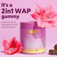 LEEFAR Her Juicy Feminine Probiotics Gummies- All In One Solution With Slippery Elm And Prebiotics&Lactobacillus Probiotic Blend For Women's PH Balance And Dryness -Intimate Health & PH Balance Support With Slippery Elm - Hawaiian Pineapple Gummies 60 Count Probiotics Women   Free Shipping - 1瓶 - 查看 5