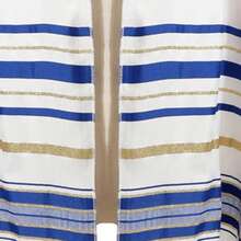 1pc Quilted Casual Polyester Prayer Shawl - Blue - View 4