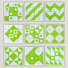 16 piezas Rompecabezas 3D de formas geométricas de madera, juguete de rompecabezas de pensamiento espacial e imaginación para educación temprana, adecuado como regalo de cumpleaños/festividad - Multicolor - Ver 2