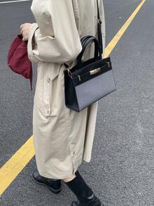 Exquisite, Luxurious And High-End Small Square Bag With Simple And Versatile Design, Modern Style Crossbody Bag, 2026 New Model, Women's Daily Bag - Black - View 9