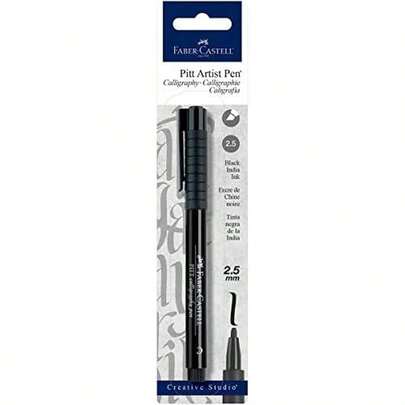 A.W. FABER CASTELL USA FC800073T FC800073 Pitt Calligraphy 2Mm Blk Bc,Black