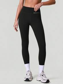 Women's High Waist Tummy Control Yoga Pants, Squat Proof Workout Leggings With Pockets - Black - View 5