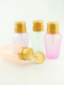 Diamond Shape Nail Polish Remover Press Bottles,Push Down Pump Dispenser Bottles, Refillable Liquid Containers For Alcohol, Nail Polish Makeup Remover, Salon, Hospital, Travel Use - View 5