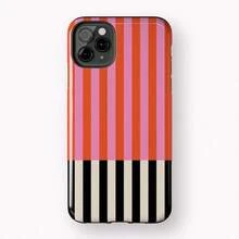 Red and Black Color-blocked Stripes
