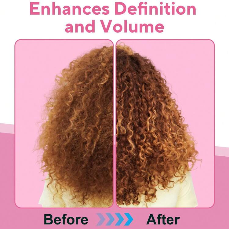 Curl Defining Brush, Curly Hair Brush For Curls Waves & Coils, Define, Volumize, Detangle Women Girls Curls, Reduce Hair Pulling Frizz, Fun Cat-Head Design, 1PCS - 紫羅蘭色 - 查看 3