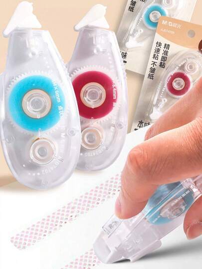 1卷大容量点状双面胶带，8米*8.4毫米，适用于DIY剪贴簿、学校和办公用品卷带