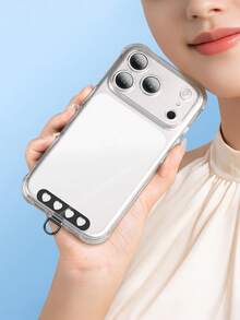 Stainless Steel Ultra-Thin Phone Lanyard Clip, Metal Heart Adhesive Patch, Adhesive Back Card For Crossbody/Neck/Wrist Lanyard, Universal Fixing Connecting Plate & Hanging Tab Compatible With IPhone And Android Phone Cases - Multicolor - View 2