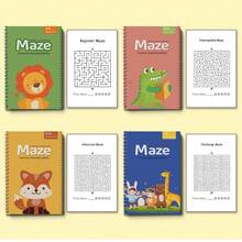 Libro de actividades de laberinto, desafíos progresivos de búsqueda de caminos, cultiva el enfoque, la paciencia y las habilidades de resolución de problemas, juego de rompecabezas para relajarse en casa, la oficina o de viaje - laberinto - Ver 4