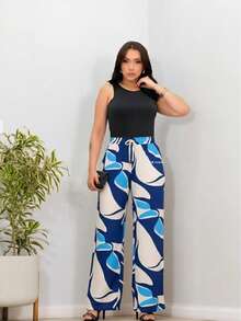 Wide-Leg Pants In DUNA Fabric, Unlined, Woven Fabric WITHOUT Elastane (Size Chart Available) - 藍色調 - 查看 1