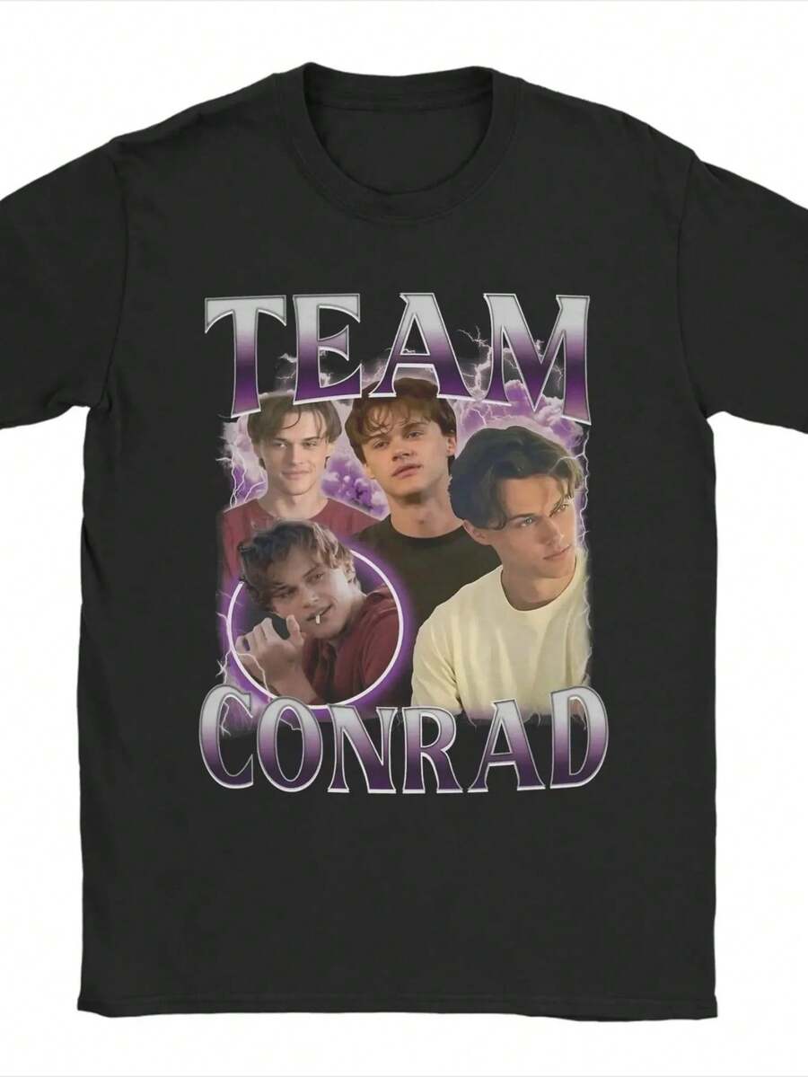 Men Conrad Fisher The Summer I Turned Pretty T Shirts Cotton Tops Short Sleeve Round Neck Tee Shirt Classic T-Shirt. - 黑色7 - 查看 1