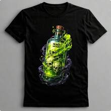 Suffix Skull T-Shirt Premium Shirt 100% Cotton Promotional Price Men's Women's Casual T-Shirt Streetwear - 最黑暗的 20 - 查看 8