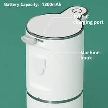 DONASIRA Dispensador de jabón inteligente sin contacto con sensor infrarrojo, capacidad de 380ml, dispensador automático de detergente para baño, botella portátil redonda para lavado de manos, dispositivo recargable de lavado de manos con sensor, adecuado para cocina y baño, nuevo lanzamiento para la primavera - Ver 12