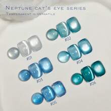 MIANEL 12ml 春日海王星蓝猫眼凝胶指甲油 2026 新款蓝色美甲 UV灯美甲 情人节美甲沙龙专用美甲 - 彩色 - 查看 3