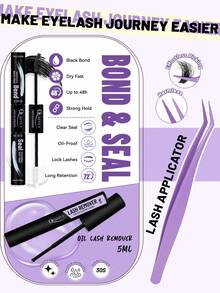 1274Pcs D Curl QUAFFLY Mega Volume Lash Clusters Kit DIY Eyelash Extensions With Bottom Lashes & Spikes, Include Lash Bond&Seal Remover Tweezers Mixed Lengths Individual Lashes Kit - Black - View 10