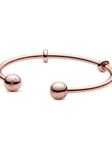 Pulsera rigida abierta Pandora Pandora, chapado en oro rosado - Oro rosa - Ver 5