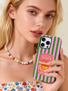Una elegante funda para teléfono que no incluye cordón ni soporte. Funda rígida de doble capa, gruesa y brillante, con diseño retro divertido de latas de sardinas, compatible con/11/12/13/14/15/16/17 Pro A13 A14 A15 A16 A17 S25 S24 S23 S22 A55 A56 A34, versión internacional, no la versión nacional. - Multicolor 2 - Ver 5
