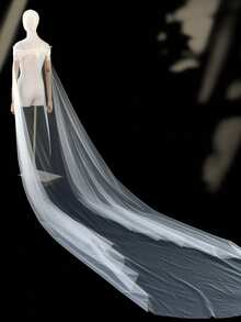 3米长蕾丝新娘披肩披肩婚纱头纱教堂式短外套女士披肩新娘配饰婚礼外套 - 彩色 - 查看 9