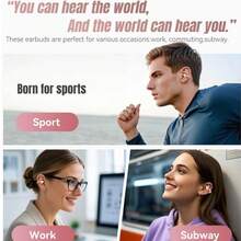 Trymiss K521 Audífonos clip Bluetooth In-ear Mini Corazón Auriculares Con Micrófono Audífonos Para El Gym Manos Libres Audífonos Gamer Bluetooth San Valentin Regalo Para Mujer 14 De Febrero - Rosa - Ver 7