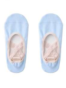 1双专业瑜伽袜，春夏款，芭蕾舞风格蕾丝交叉绑带，防滑袜底，适合普拉提、舞蹈和健身。 - 彩色 - 查看 7