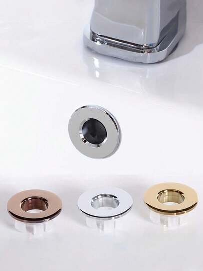 青铜金属水槽溢水盖，易于安装的水槽排水塞，适用于浴室和厨房水槽，水槽配件，浴室配件，厨房用品，家居装饰