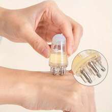 Peine de masaje para el cuero cabelludo portátil, cepillo de masaje mini con control de velocidad direccional de líquido y mango ergonómico - Multicolor - Ver 1