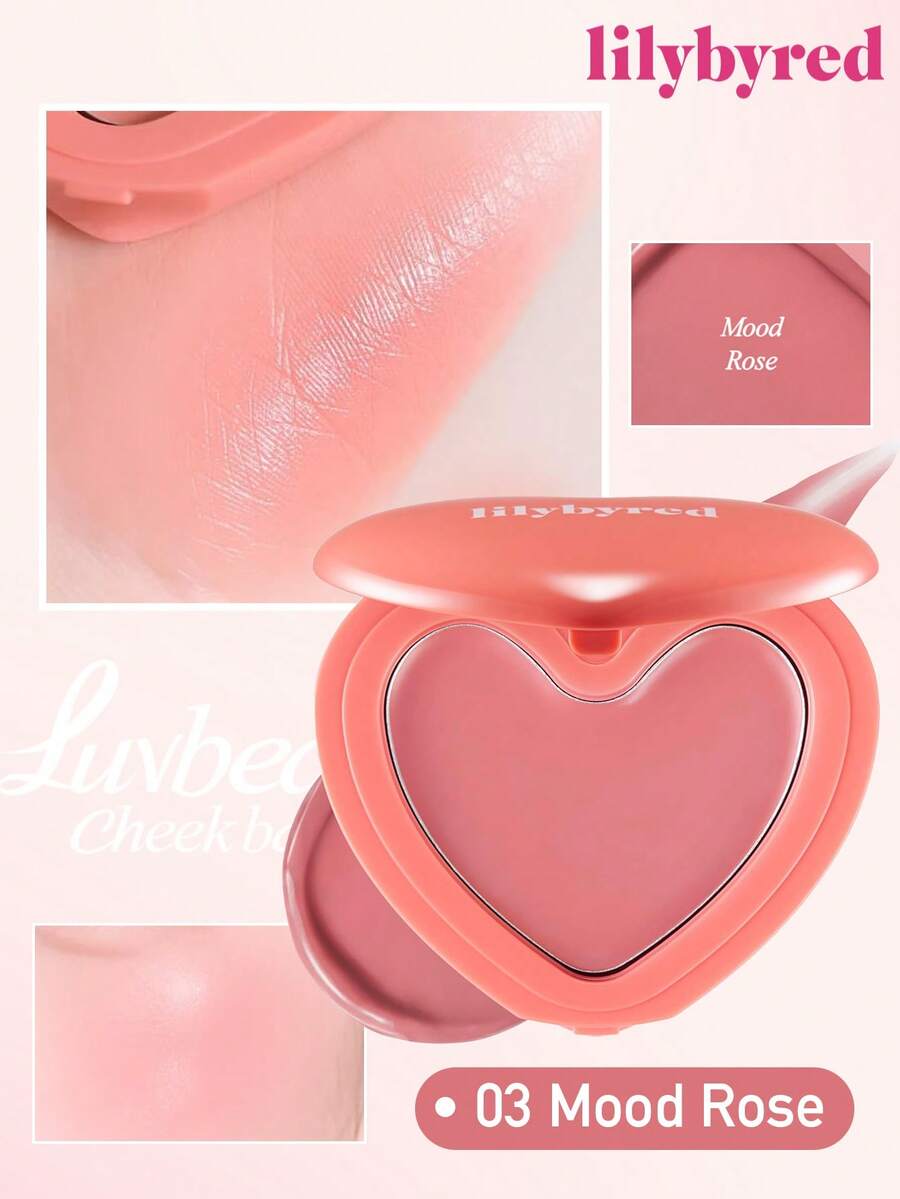 K-Beauty Luv Beam腮红膏，质地柔滑，持久显色，打造自然光泽妆容，丝绒般柔润，打造自然妆效，日常妆容腮红 - 03 Mood Rose - 查看 1