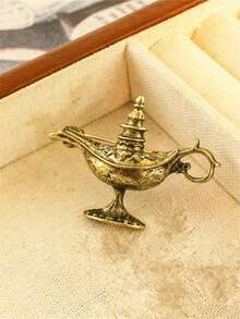 1pc Elegant Zinc Alloy Genie Lamp Brooch Pin, Sexy Infinity Theme, Versatile For Daily & Party Wear, Ideal Campus Gift - Genie Lamp Brooch - View 9