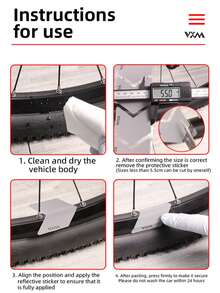 VXM公路自行车轮辋反光贴纸，电动摩托车骑行夜间安全警示贴纸 - 灰色 - 查看 8