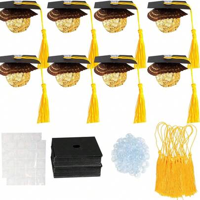 Bộ trang trí sôcôla hình mũ tốt nghiệp (5 chiếc/10 chiếc/20 chiếc) dùng cho tiệc tốt nghiệp, trang trí sôcôla, kẹo và các món tráng miệng.
