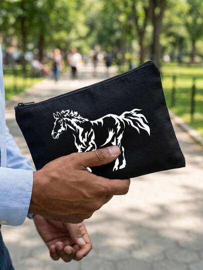 1 Túi đựng mỹ phẩm có khóa kéo, họa tiết hình ngựa phi nước đại, túi du lịch nhẹ, túi đựng đồ du lịch, túi đựng đồ, túi đựng mỹ phẩm họa tiết ngựa độc đáo với khóa kéo an toàn, túi đựng đồ đa năng, thích hợp cho học sinh, người yêu thích cưỡi ngựa, du lịch nghỉ dưỡng, đi học, công tác, ký túc xá, thể thao, bãi biển, bơi lội, leo núi và lặn, hoàn hảo cho các lễ hội, quà tặng sinh nhật, tiệc tùng.