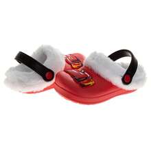 Disney Cars Lightning McQueen Fuzzy Fleece Lined Clogs For Boys Winter Warm Plush Garden Shoes (Toddler Sizes 5-10/Little Kids Sizes 11-12) - 紅色 - 查看 6