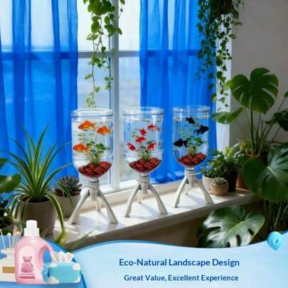 Mineral Water Bottle Holder, Fish Farming Triangle Holder, Inverted Mineral Water Exchange, Homemade Fish Tank Water Circulation Fish Farming Artifact